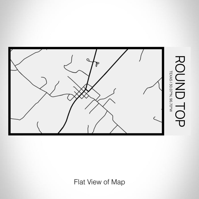 Rendered View of Round Top Texas Map on 17oz Stainless Steel Insulated Cola Bottle in Stainless in Matte White