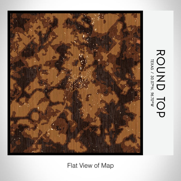 Rendered View of Round Top Texas Map on 17oz Stainless Steel Insulated Tumbler in Ember Map Style