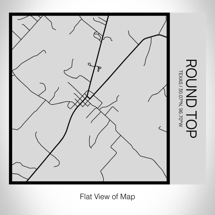 Rendered View of Round Top Texas Map on 17oz Stainless Steel Insulated Tumbler in Tactile Lines with Succulent in Background