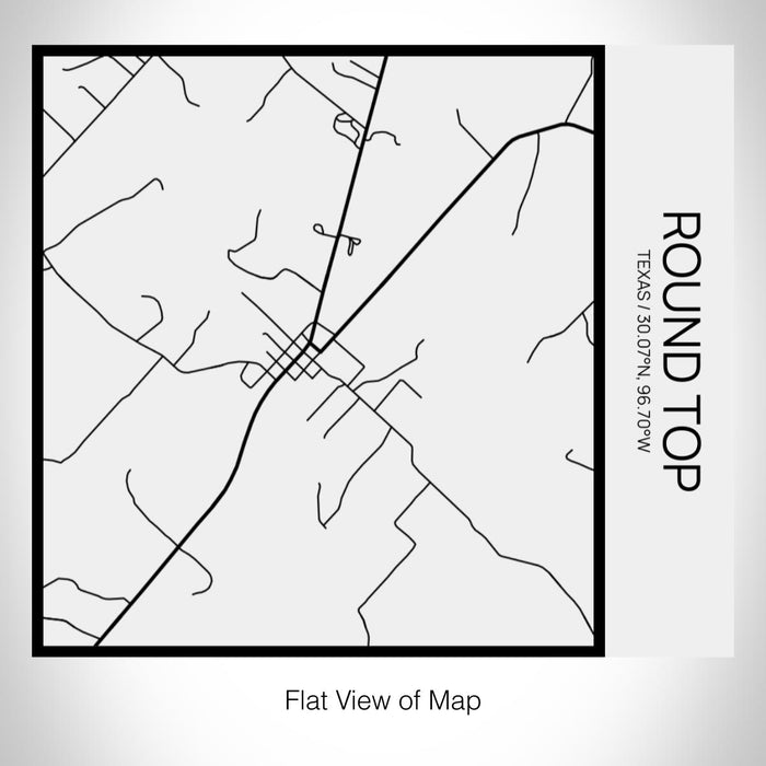 Rendered View of Round Top Texas Map on 17oz Stainless Steel Insulated Tumbler in Matte White with Tactile Lines