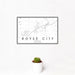 12x18 Royse City Texas Map Print Landscape Orientation in Classic Style With Small Cactus Plant in White Planter