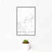 12x18 Royse City Texas Map Print Portrait Orientation in Classic Style With Small Cactus Plant in White Planter