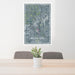 24x36 Royse City Texas Map Print Portrait Orientation in Afternoon Style Behind 2 Chairs Table and Potted Plant