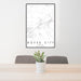 24x36 Royse City Texas Map Print Portrait Orientation in Classic Style Behind 2 Chairs Table and Potted Plant
