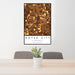 24x36 Royse City Texas Map Print Portrait Orientation in Ember Style Behind 2 Chairs Table and Potted Plant
