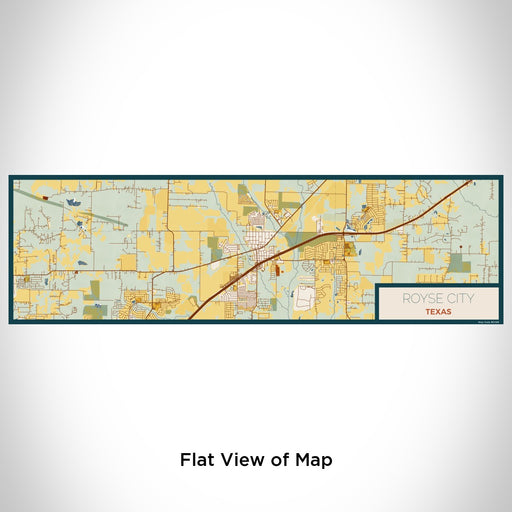 Flat View of Map Custom Royse City Texas Map Enamel Mug in Woodblock