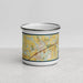 Front View Custom Royse City Texas Map Enamel Mug in Woodblock