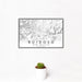 12x18 Ruidoso New Mexico Map Print Landscape Orientation in Classic Style With Small Cactus Plant in White Planter