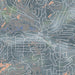 Ruidoso New Mexico Map Print in Afternoon Style Zoomed In Close Up Showing Details