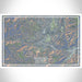 Ruidoso New Mexico Map Print Landscape Orientation in Afternoon Style With Shaded Background