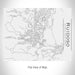 Rendered View of Ruidoso New Mexico Map on 20oz Stainless Steel Insulated Bottle with Bamboo Top in White