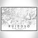 Ruidoso New Mexico Map Print Landscape Orientation in Classic Style With Shaded Background