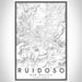 Ruidoso New Mexico Map Print Portrait Orientation in Classic Style With Shaded Background