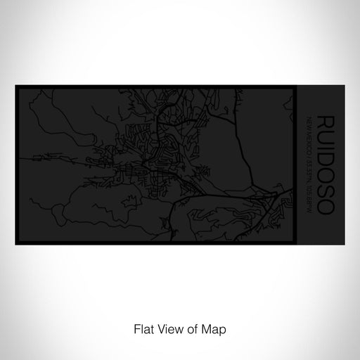 Rendered View of Ruidoso New Mexico Map on 17oz Stainless Steel Insulated Cola Bottle in Stainless in Matte Black