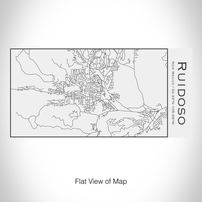 Rendered View of Ruidoso New Mexico Map on 17oz Stainless Steel Insulated Cola Bottle in White