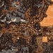 Ruidoso New Mexico Map Print in Ember Style Zoomed In Close Up Showing Details