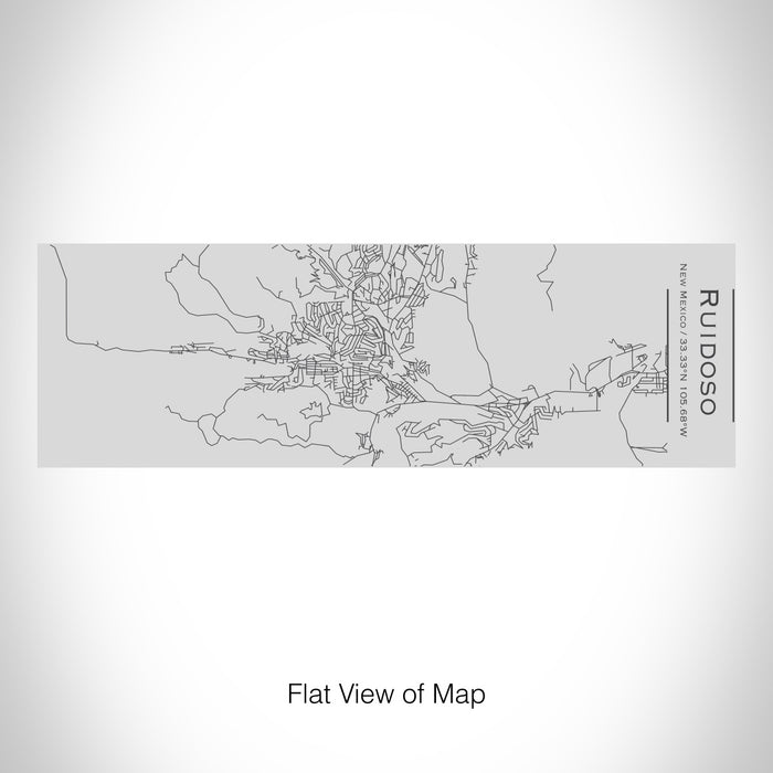 Rendered View of Ruidoso New Mexico Map on 10oz Stainless Steel Insulated Cup with Sipping Lid