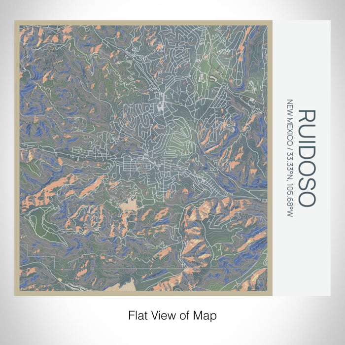 Rendered View of Ruidoso New Mexico Map on 17oz Stainless Steel Insulated Tumbler in Afternoon Map Style