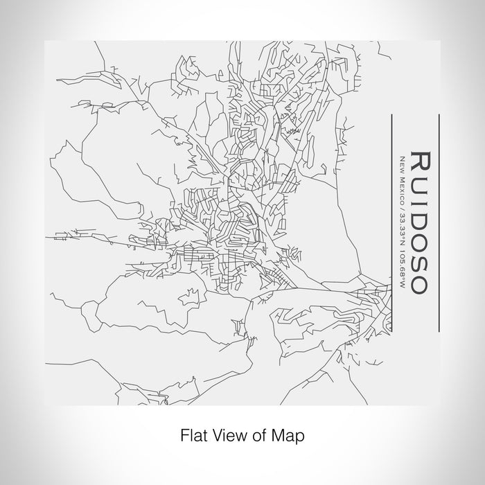 Rendered View of Ruidoso New Mexico Map on 17oz Stainless Steel Insulated Tumbler in White
