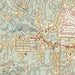 Ruidoso New Mexico Map Print in Woodblock Style Zoomed In Close Up Showing Details