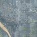 Russellville Arkansas Map Print in Afternoon Style Zoomed In Close Up Showing Details