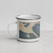 Left View Custom Russellville Arkansas Map Enamel Mug in Afternoon