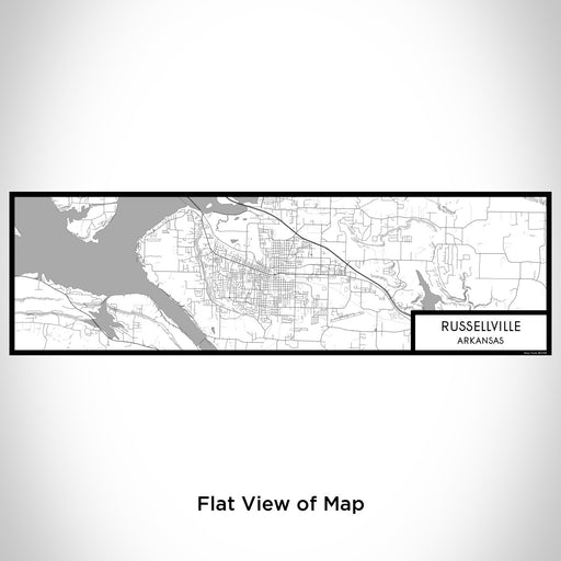 Flat View of Map Custom Russellville Arkansas Map Enamel Mug in Classic