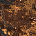 Russellville Arkansas Map Print in Ember Style Zoomed In Close Up Showing Details