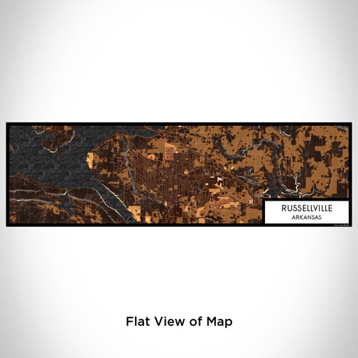 Flat View of Map Custom Russellville Arkansas Map Enamel Mug in Ember