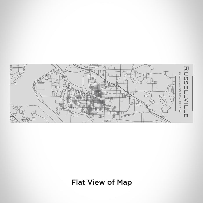 Rendered View of Russellville Arkansas Map Engraving on 10oz Stainless Steel Insulated Cup with Sipping Lid