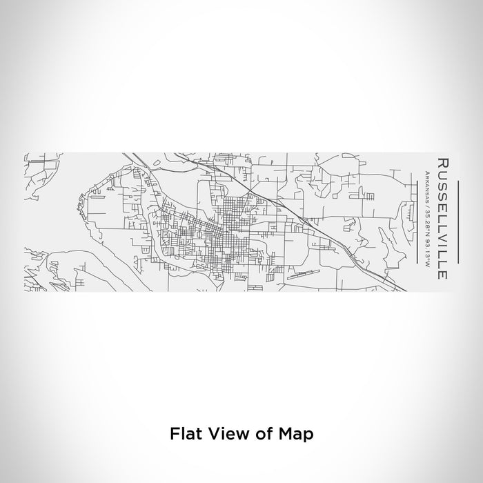 Rendered View of Russellville Arkansas Map Engraving on 10oz Stainless Steel Insulated Cup with Sliding Lid in White