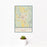 12x18 Rutland Vermont Map Print Portrait Orientation in Woodblock Style With Small Cactus Plant in White Planter