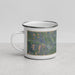 Left View Custom Rutland Vermont Map Enamel Mug in Afternoon