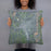 Person holding 18x18 Custom Rutland Vermont Map Throw Pillow in Afternoon