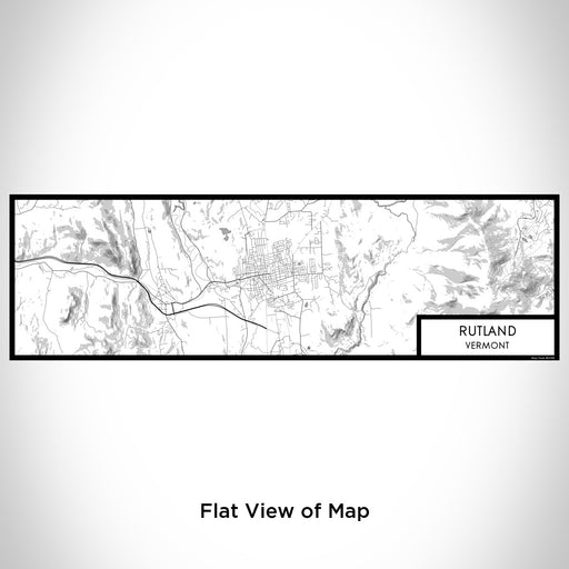 Flat View of Map Custom Rutland Vermont Map Enamel Mug in Classic