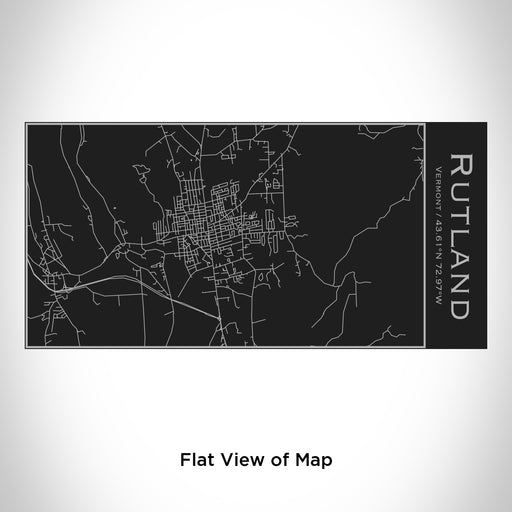Rendered View of Rutland Vermont Map Engraving on 17oz Stainless Steel Insulated Cola Bottle in Black