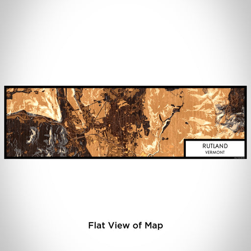 Flat View of Map Custom Rutland Vermont Map Enamel Mug in Ember