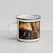 Left View Custom Rutland Vermont Map Enamel Mug in Ember