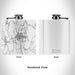 Rendered View of Rutland Vermont Map Engraving on 6oz Stainless Steel Flask in White