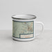 Right View Custom Rutland Vermont Map Enamel Mug in Woodblock