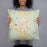 Person holding 18x18 Custom Rutland Vermont Map Throw Pillow in Woodblock