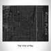 Rendered View of Ryan Place Fort Worth Map Engraving on 20oz Stainless Steel Insulated Bottle with Bamboo Top in Black