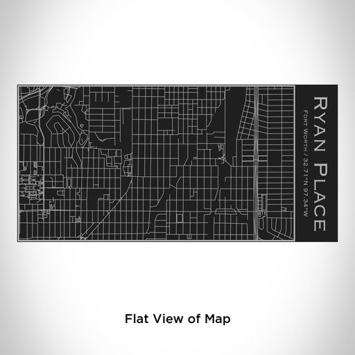 Rendered View of Ryan Place Fort Worth Map Engraving on 17oz Stainless Steel Insulated Cola Bottle in Black