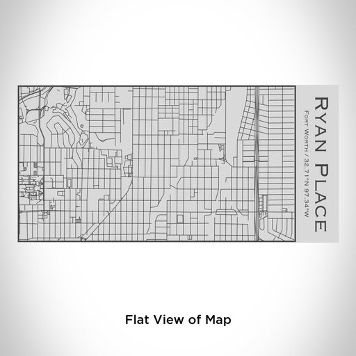 Rendered View of Ryan Place Fort Worth Map Engraving on 17oz Stainless Steel Insulated Cola Bottle