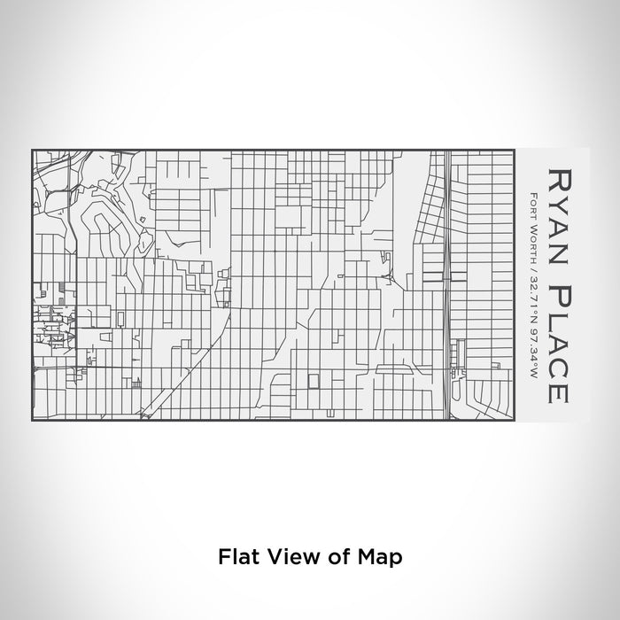Rendered View of Ryan Place Fort Worth Map Engraving on 17oz Stainless Steel Insulated Cola Bottle in White