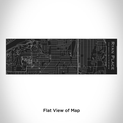 Rendered View of Ryan Place Fort Worth Map Engraving on 10oz Stainless Steel Insulated Cup with Sliding Lid in Black