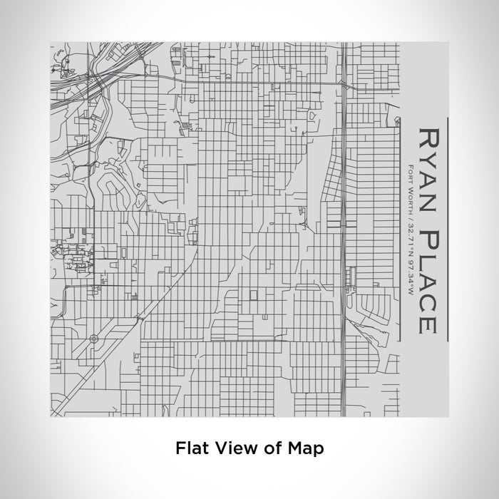 Rendered View of Ryan Place Fort Worth Map Engraving on 17oz Stainless Steel Insulated Tumbler