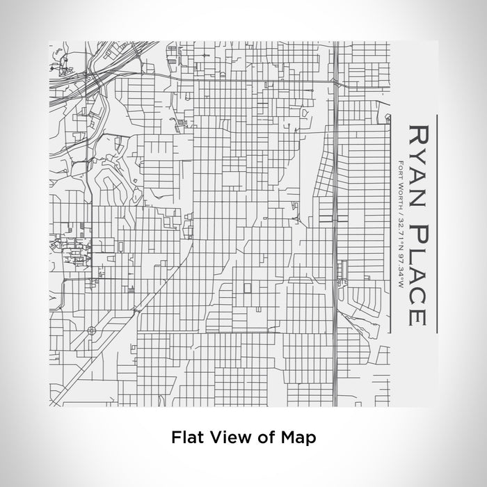 Rendered View of Ryan Place Fort Worth Map Engraving on 17oz Stainless Steel Insulated Tumbler in White