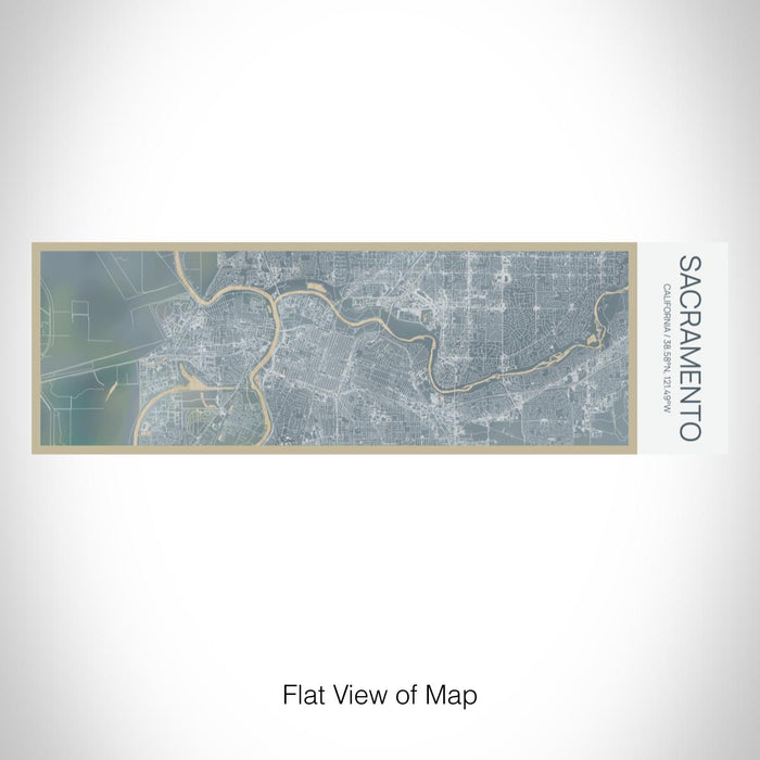 Rendered View of Sacramento California Map on 10oz Stainless Steel Insulated Cup in Afternoon with Sliding Lid