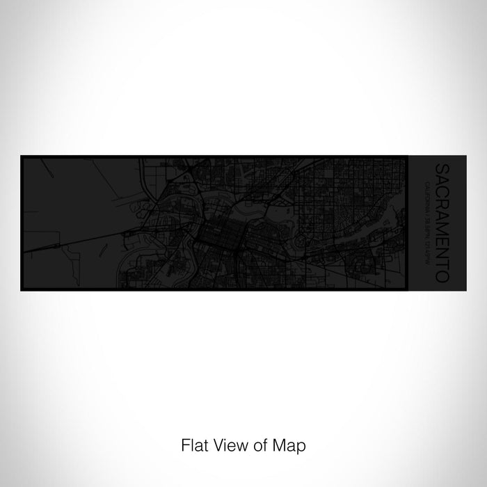Rendered View of Sacramento California Map on 10oz Stainless Steel Insulated Cup in Matte Black with Sliding Lid